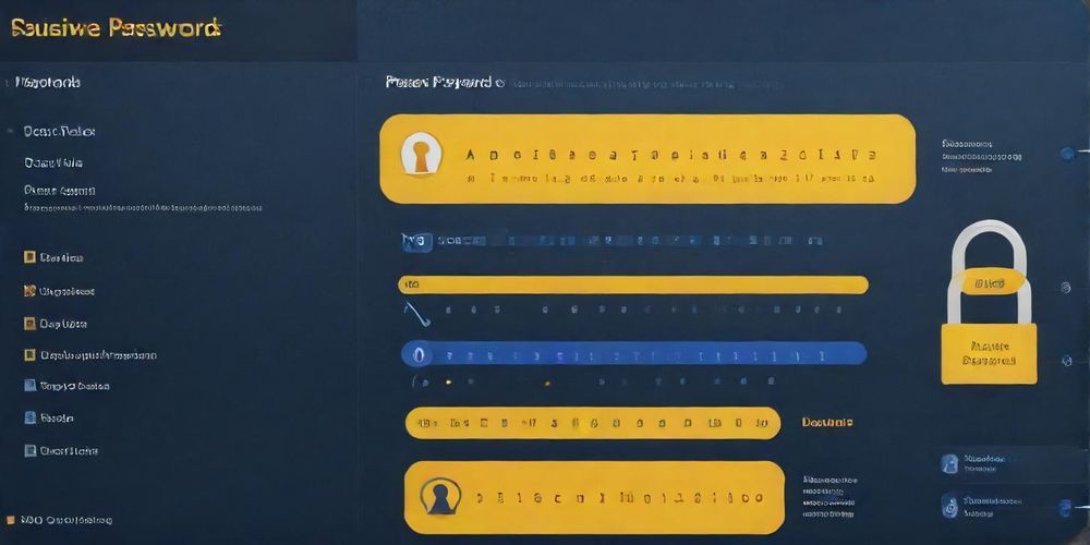 A graphic showing a strong password creation guide with symbols, numbers, and upper/lowercase letters highlighted.