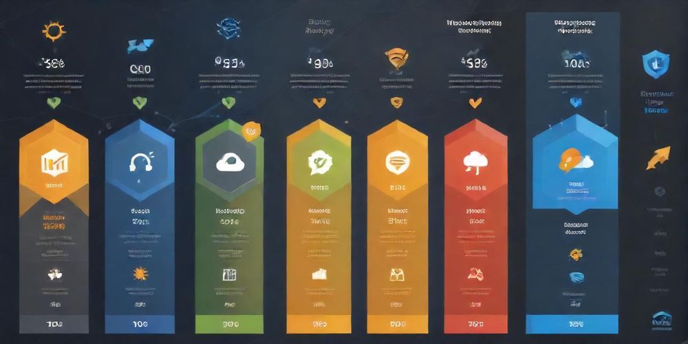 A detailed infographic comparing different web hosting services based on speed, reliability, and customer service ratings, helping users make informed choices.