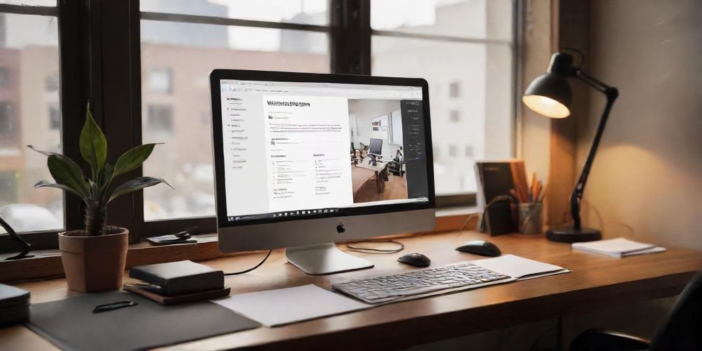A professional workspace showing a WordPress dashboard with SEO plugin settings open, emphasizing the customization of meta tags for posts and pages.