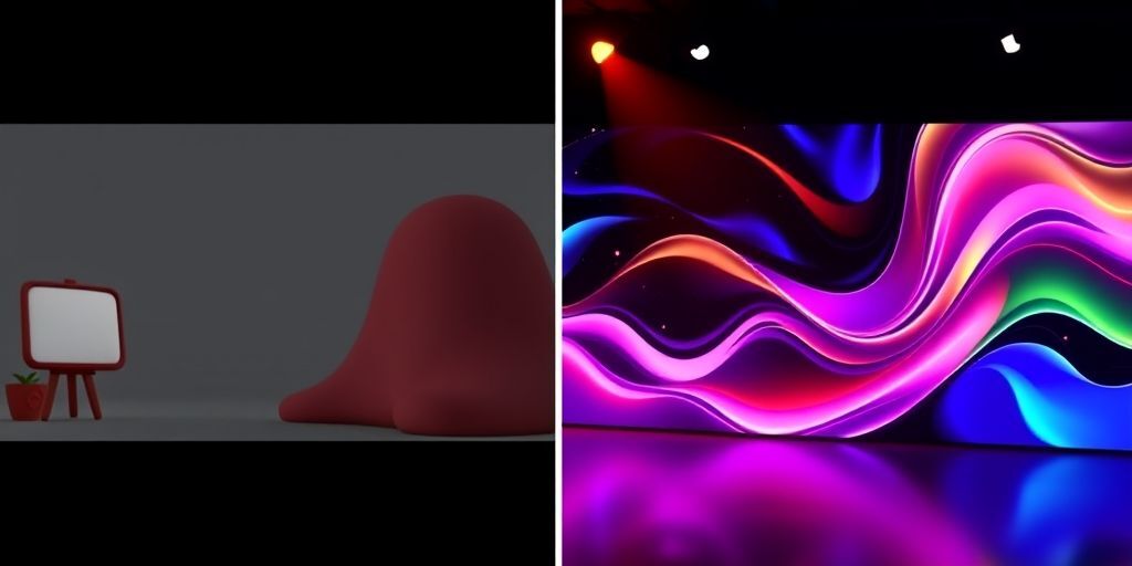 Side-by-side comparison showing a basic AI-generated video versus a professionally enhanced version with custom graphics, smooth animations, and realistic voiceover, highlighting the quality difference.