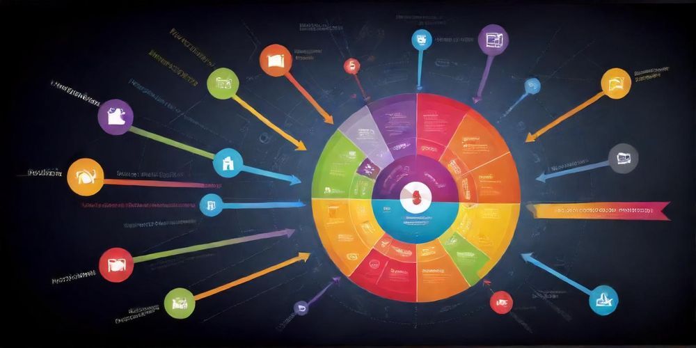 A conceptual image representing niche marketing strategies, with a targeted audience diagram, vibrant colors, and clear, engaging visuals illustrating focus areas in digital marketing.
