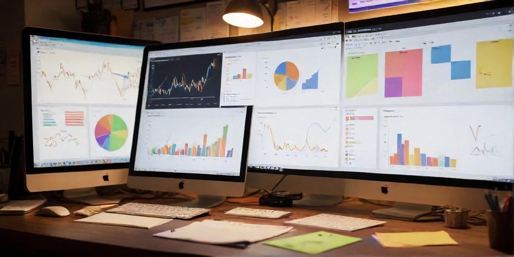 A close-up shot featuring a successful niche marketing campaign display, showcasing effective tactics, analytics, and improvements in search rankings.