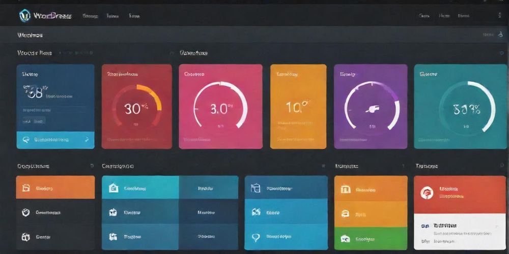 An attractive dashboard view of WordPress theme customizations, illustrating vibrant colors, fonts, and layout options available to users for enhancing their website appearance.