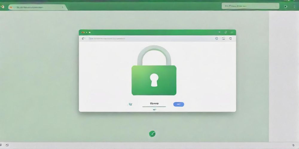 An inspiring image of a website with HTTPS clearly displayed, emphasizing safety, user trust, and an engaging user experience.