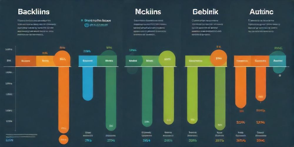 A detailed analysis graphic comparing backlink profiles of top competitors in the same industry, showcasing their strengths and weaknesses in link-building strategy.