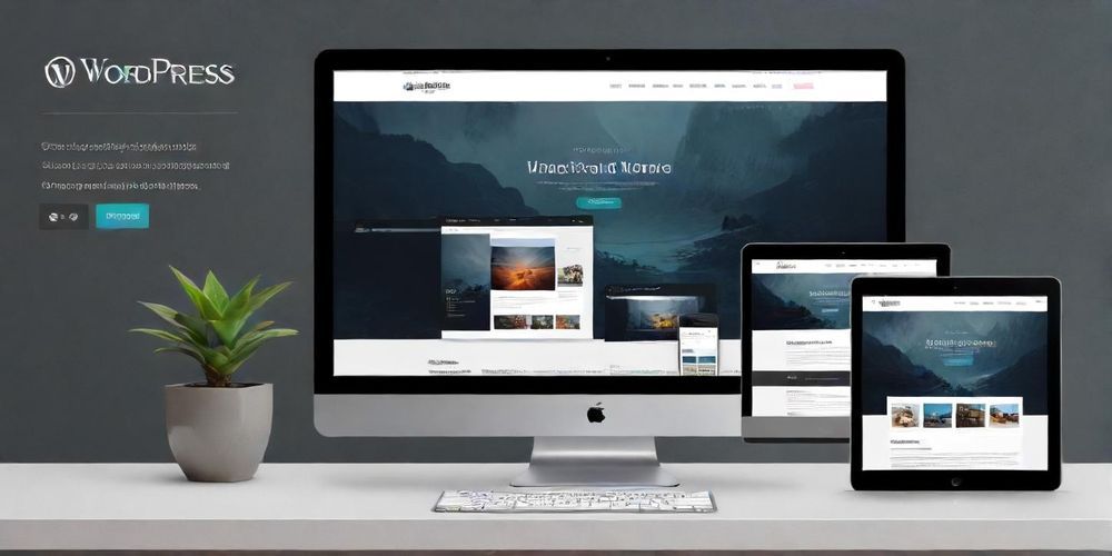 A mobile-responsive WordPress theme displayed on various devices such as smartphones and tablets, illustrating its adaptability in different screen sizes and orientations.