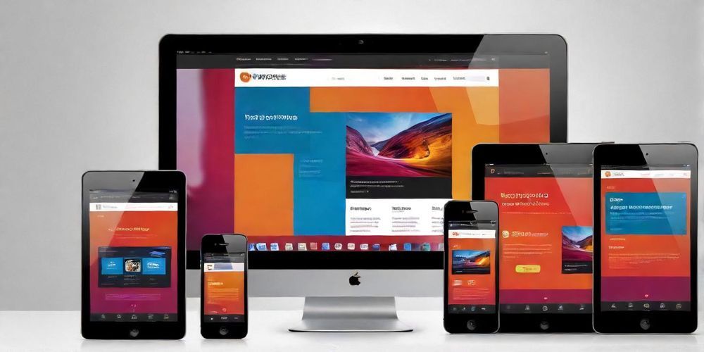 A vibrant screenshot of a responsive WordPress theme displayed on various mobile devices, showcasing its sleek design and user-friendly interface, illustrating the versatility and appeal of mobile-friendly themes.
