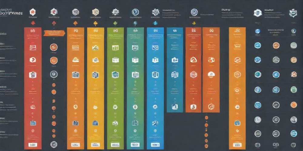 A detailed visual comparison of top SEO plugins for WordPress, highlighting their features, strengths, and weaknesses in an organized format, tailored for users looking for efficient SEO solutions.