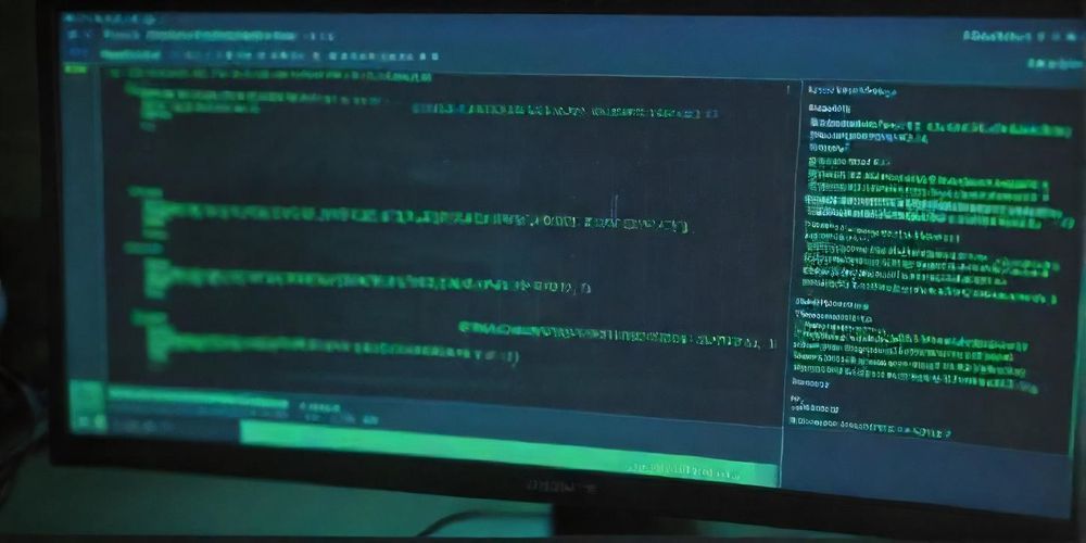A close-up of a computer screen displaying JavaScript code being executed in the console, overlays of debugging and error messages visible.