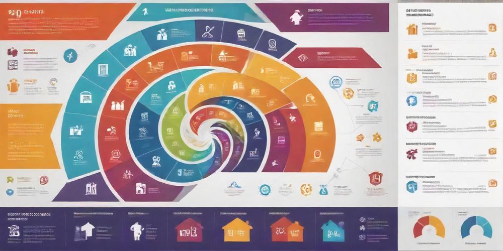 A vibrant infographic explaining niche marketing concepts with clear visuals and examples, illustrating the targeted approach and market segmentation with engaging colors.