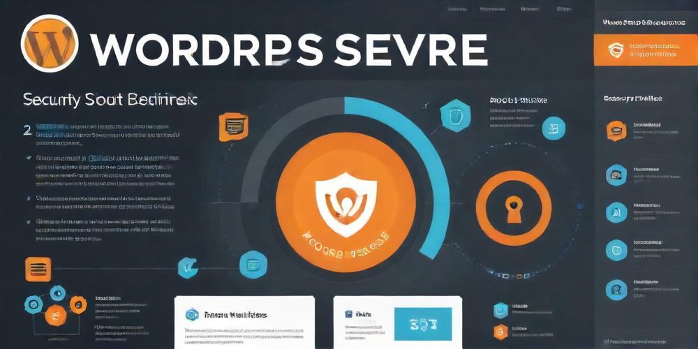 An infographic summarizing key security tips for WordPress website owners, including strong passwords, regular updates, and the importance of backup solutions, presented in a colorful and engaging manner.