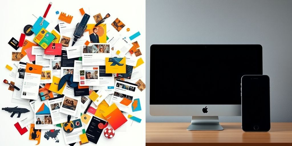 A split-screen comparison showing a non-responsive WordPress theme on the left with overlapping elements and a perfectly responsive theme on the right with clean mobile adaptation.