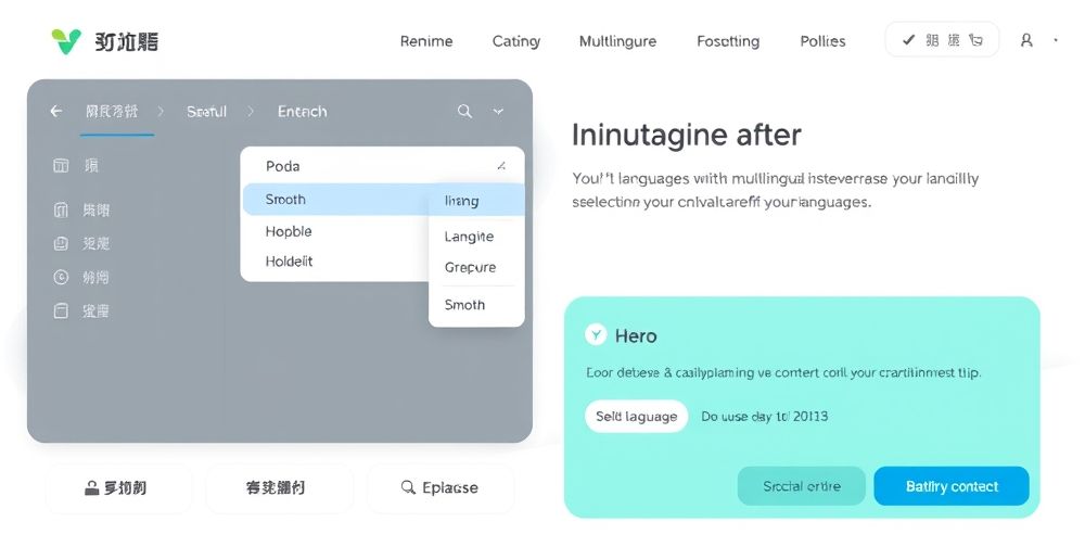 A user-friendly multilingual website interface showing clear language selector, smooth navigation, and localized content to enhance user experience across cultures.