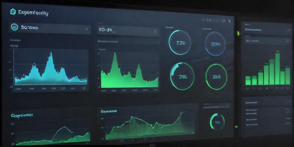 A modern website security interface displaying limited login attempts, with informative graphs and security metrics reinforcing the importance of login protection.