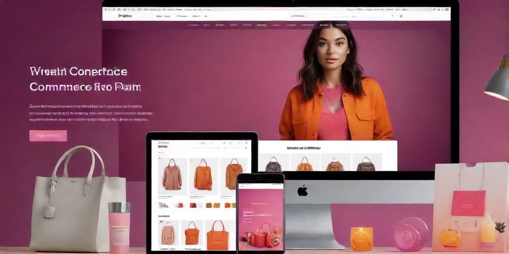 An attractive online store setup using WooCommerce showcasing diverse products, designed with vibrant colors and modern aesthetics.