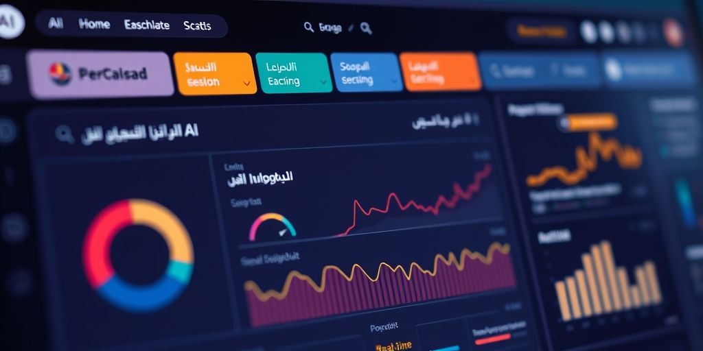 A close-up shot of a user-centric AI dashboard showing real-time personalization signals, an intuitive UI, clear typography, and warm lighting, illustrating how AI guides seamless UX and faster task completion for Persian users.