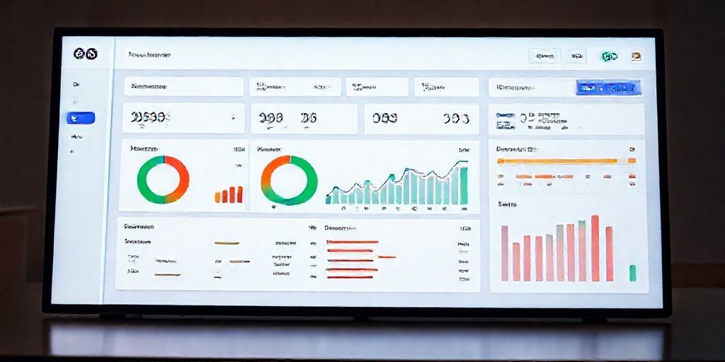 A vibrant dashboard of an ecommerce WordPress plugin showing SEO scores, product listings, schema snippets, and mobile optimization indicators on a clean modern screen, warm tones, high detail